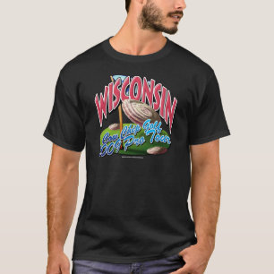Wisconsin Cow Chip Golf T-shirt