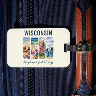Wisconsin – Dairy Breeze & Great Lake Dagen Bagagelabel