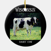 Wisconsin Dairy Cow Keramisch Ornament (Achterkant)