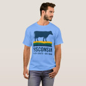 Wisconsin Dairy State Retro Cow T-shirt (Voorkant volledig)