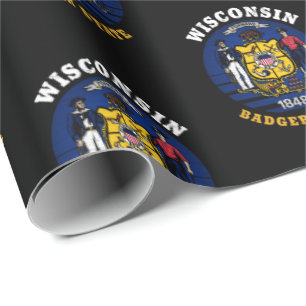 WISCONSIN DASBADGE VLAG CADEAUPAPIER