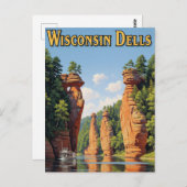  Wisconsin Dells reizen Briefkaart (Voorkant / Achterkant)