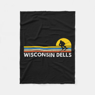 Wisconsin Dells Vintage Retro Souvenirs Skiën Fleece Deken
