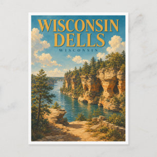 Wisconsin Dells Wisconsin Zandsteen Dells GeoSaga Briefkaart