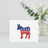 Wisconsin Democat Donkey Briefkaart (Staand voorkant)