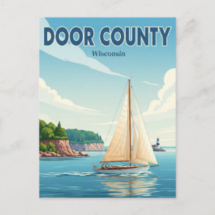  Wisconsin Door County Travel Briefkaart
