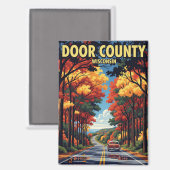  Wisconsin Door County Travel Magneet (Voorkant / Achterkant)