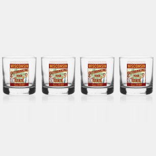 Wisconsin Drinkt Meer dan Uw Staat Sinds 1848 Whisky Glas