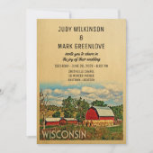 Wisconsin Faire-part de mariage ferme grange rusti (Devant)