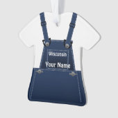 Wisconsin Farmer Bib Overalls Noël (devant)