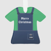 Wisconsin Farmer Bib Overalls Personnalisé Noël (dos)