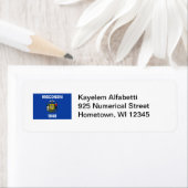 Wisconsin Flag Return Address Label (Insitu)