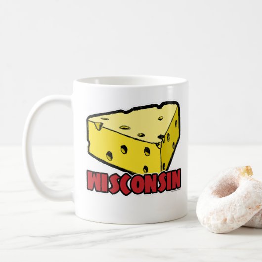 Wisconsin Fromage Poisson blanc 11 oz Mug classiqu (Avec donut)