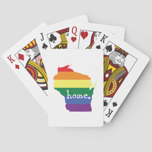 Wisconsin Gay Pride | Plattegrond van thuis Pokerkaarten (Achterkant)