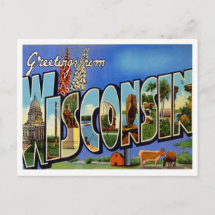 Wisconsin Greetings uit de VS Briefkaart