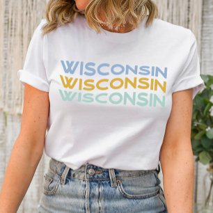 Wisconsin Groovy Wavy Tekst Shirt