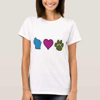 Wisconsin Hearts Animals T-shirt