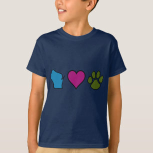 Wisconsin Hearts Animals T-shirt