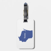 Wisconsin home silhouette state map bagagelabel (Achterkant verticaal)