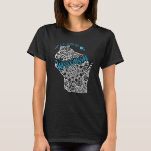 Wisconsin Home State Wi Mandala Map VS Verenigde S T-shirt