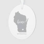 Wisconsin Hometown Personalized Ornament (voorkant)