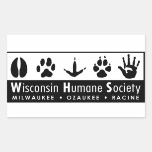 Wisconsin Humane Society Logo Rechthoekige Sticker