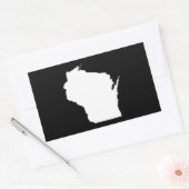 Wisconsin in White Rechthoekige Sticker (Envelop)