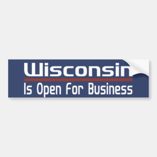 Wisconsin is open voor zakelijk gebruik bumpersticker