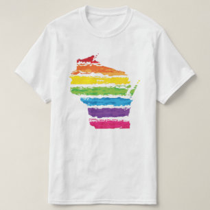 wisconsin kleurenlijnen t-shirt