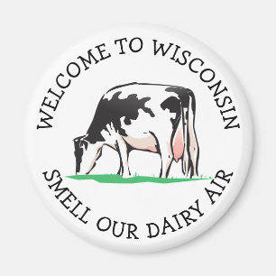 Wisconsin Koe Dairy Farmer Humor Magnet Magneet