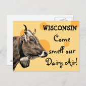 Wisconsin Kom ons Briefkaart van de Humor van Dair (Voorkant / Achterkant)