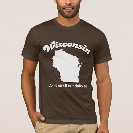 Wisconsin - Kom onze T-shirt met zuivellucht ruike (Voorkant)