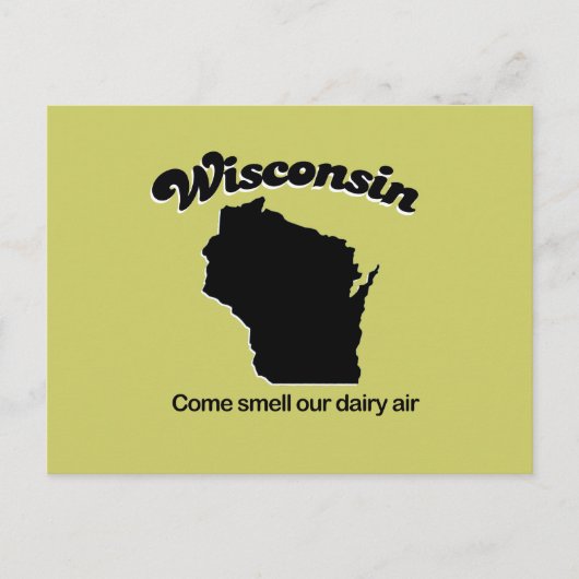 Wisconsin - Kom onze zuivellucht ruiken Briefkaart (Voorkant)