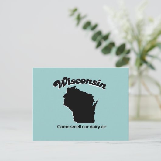 Wisconsin - Kom onze zuivellucht ruiken Briefkaart (Staand voorkant)