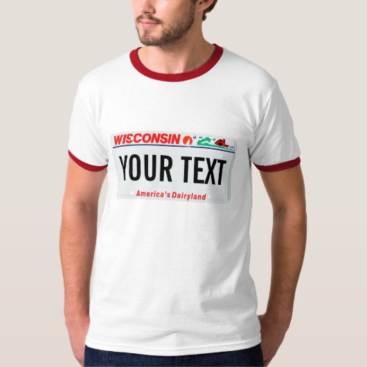 Wisconsin licence bord t-shirt (Voorkant)