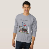 Wisconsin Lighthouse zwart belettering Shirt (Voorkant volledig)
