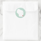 Wisconsin Love - Autocollant personnalisable (Sac)