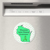 Wisconsin Lyme Disease Awareness Magnet Magneet (Insitu (Vaatwasser))