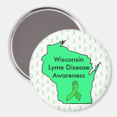 Wisconsin Lyme Disease Awareness Magnet Magneet (Voorkant / Achterkant)