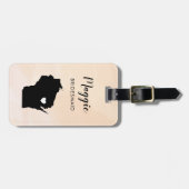 Wisconsin Map Bagagelabel, Wedding Party Welcome Bagagelabel (Voorkant horizontaal)