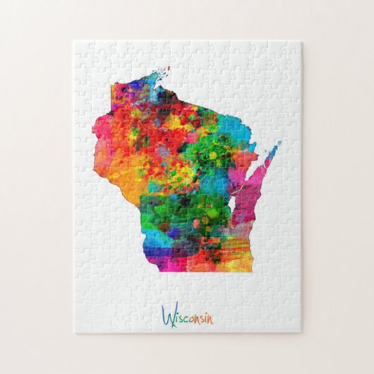 Wisconsin Map Legpuzzel (Verticaal)