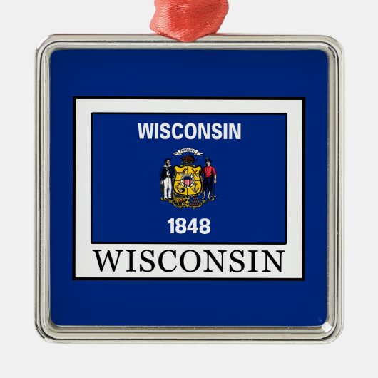 Wisconsin Metalen Ornament (Voorkant)