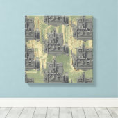 Wisconsin Motor Milwaukee Wisconsin Engine Early K Canvas Afdruk (Insitu (Houten vloer))