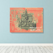 Wisconsin Motor Milwaukee Wisconsin Engine Early K Canvas Afdruk (Insitu (Houten vloer))