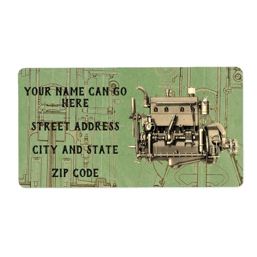 Wisconsin Motor Milwaukee Wisconsin gasmotor B-3 Etiket (Voorkant)