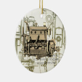 Wisconsin Motor Milwaukee Wisconsin gasmotor B-3 Keramisch Ornament (Rechts)