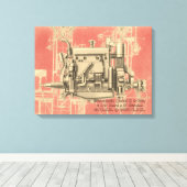 Wisconsin Motor Milwaukee Wisconsin gasmotor X Canvas Afdruk (Insitu (Houten vloer))