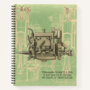 Wisconsin Motor Milwaukee Wisconsin gasmotor X Notitieboek