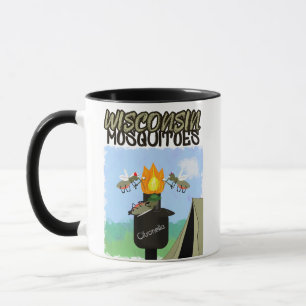 Wisconsin Muggen Cartoon - Kamperen door Tiki "W Mok