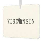 Wisconsin Naam met State Shaped Letter Luchtverfrisser (Links)